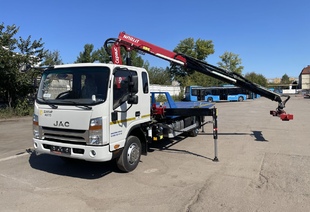 JAC N90 ЭВАКУАТОР СО СДВИЖНОЙ ПЛАТФОРМОЙ КМУ NR 811T 2S (4т)